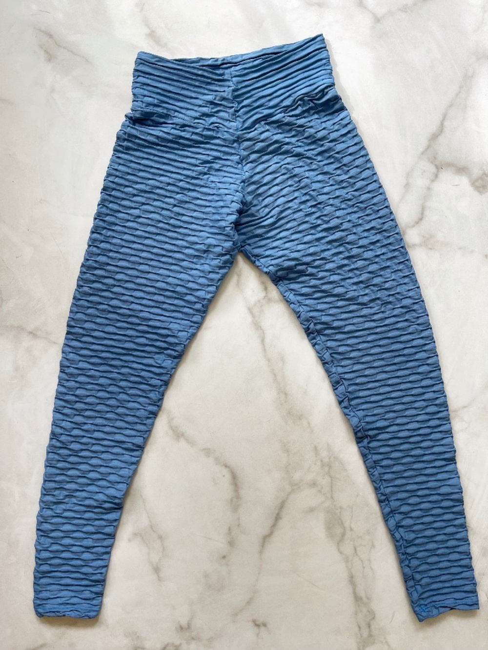 Booty by Brabants Croco Skin Seamless Leggings, Blue - Size Small